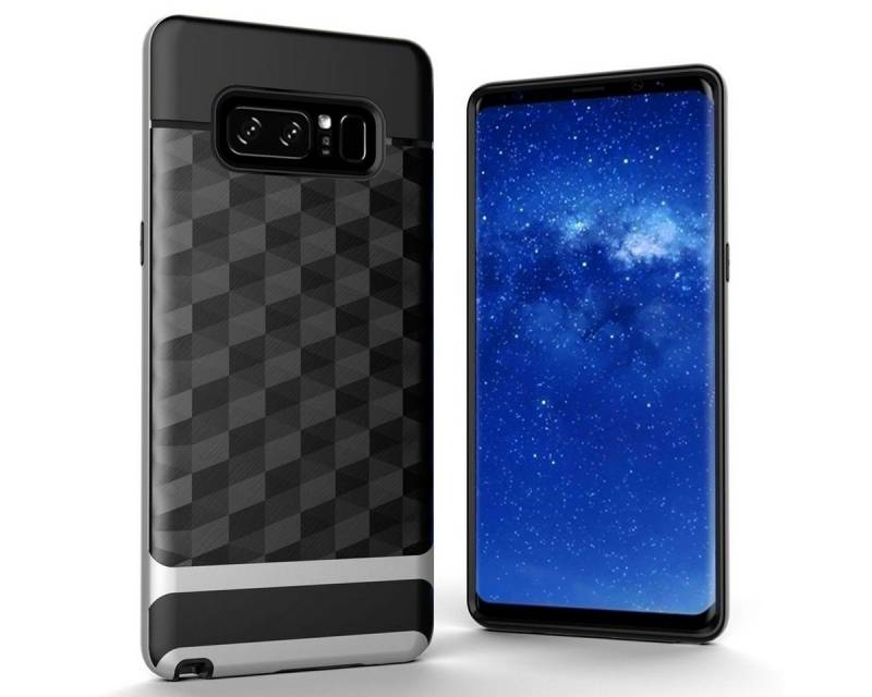 König Design Handyhülle Samsung Galaxy Note 8, Samsung Galaxy Note 8 Handyhülle Backcover Silber von König Design