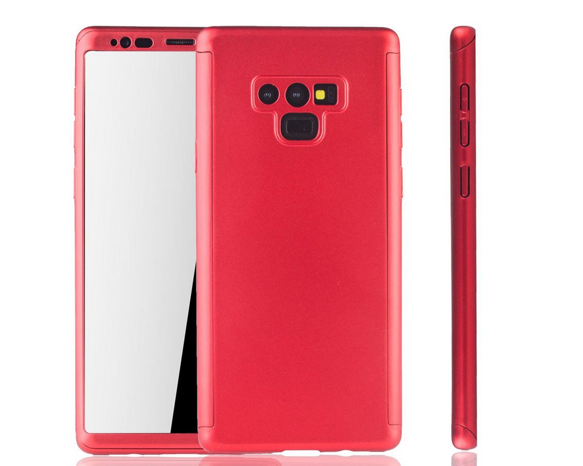 König Design Handyhülle Samsung Galaxy Note 9, Samsung Galaxy Note 9 Handyhülle 360 Grad Schutz Full Cover Rot von König Design