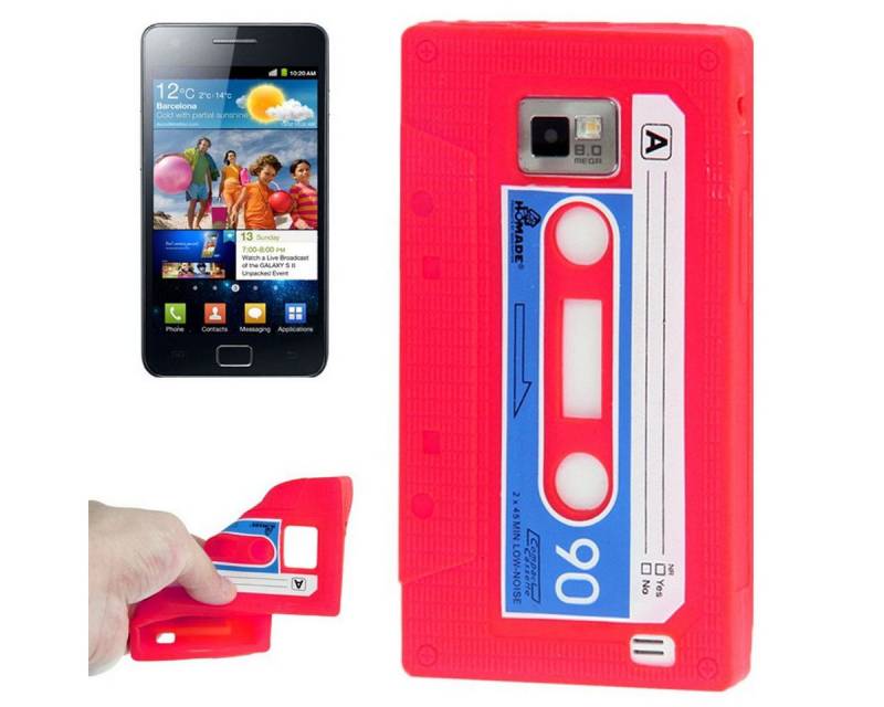 König Design Handyhülle Samsung Galaxy S2 i9100, Samsung Galaxy S2 i9100 Handyhülle Backcover Rot von König Design