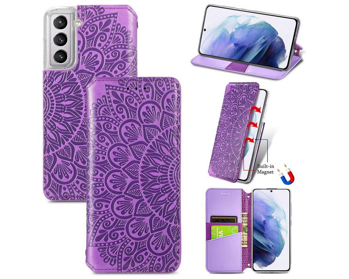 König Design Handyhülle Samsung Galaxy S21 Plus, Schutzhülle Schutztasche Case Cover Etuis Wallet Klapptasche Bookstyle König Design Handyhülle Samsung Galaxy S21 Plus, Schutzhülle Schutztasche Case Cover Etuis Wallet Klapptasche Bookstyle von König Design