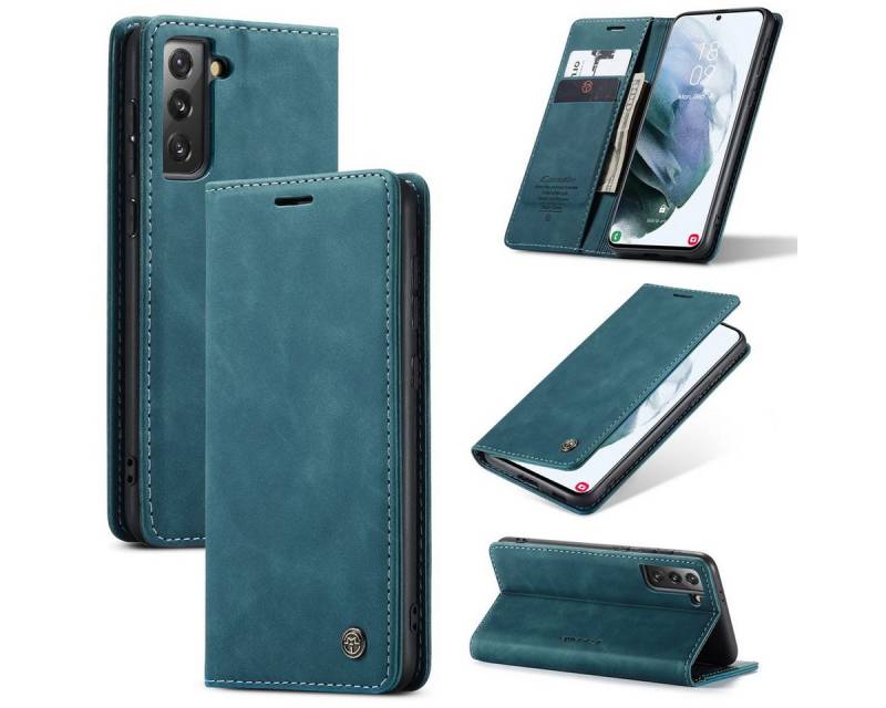 König Design Handyhülle Samsung Galaxy S21 Plus, Schutzhülle Schutztasche Case Cover Etuis Wallet Klapptasche Bookstyle von König Design