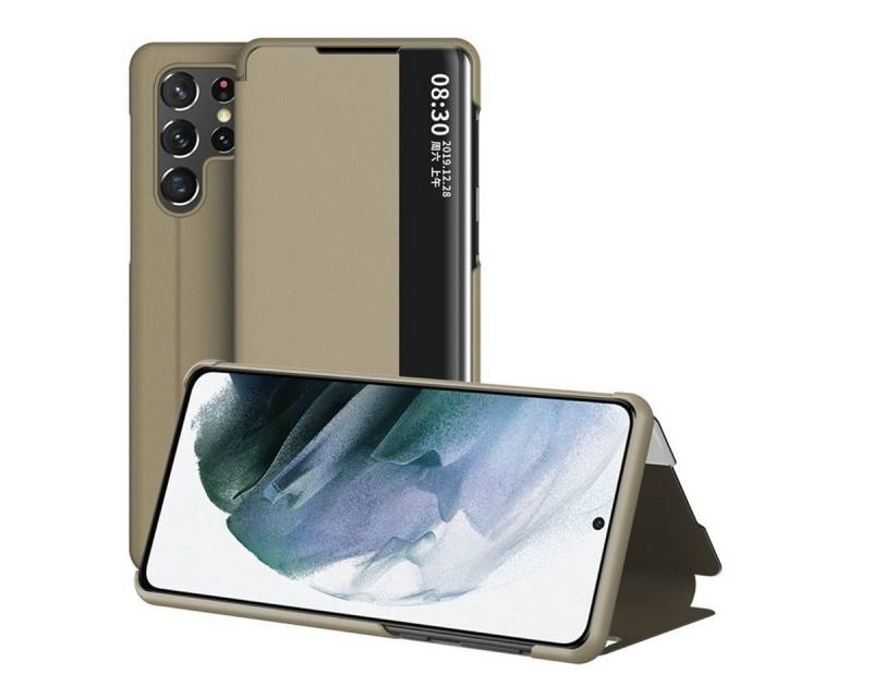 König Design Handyhülle Samsung Galaxy S22 Ultra 5G, Schutzhülle Schutztasche Case Cover Etuis Wallet Klapptasche Bookstyle von König Design