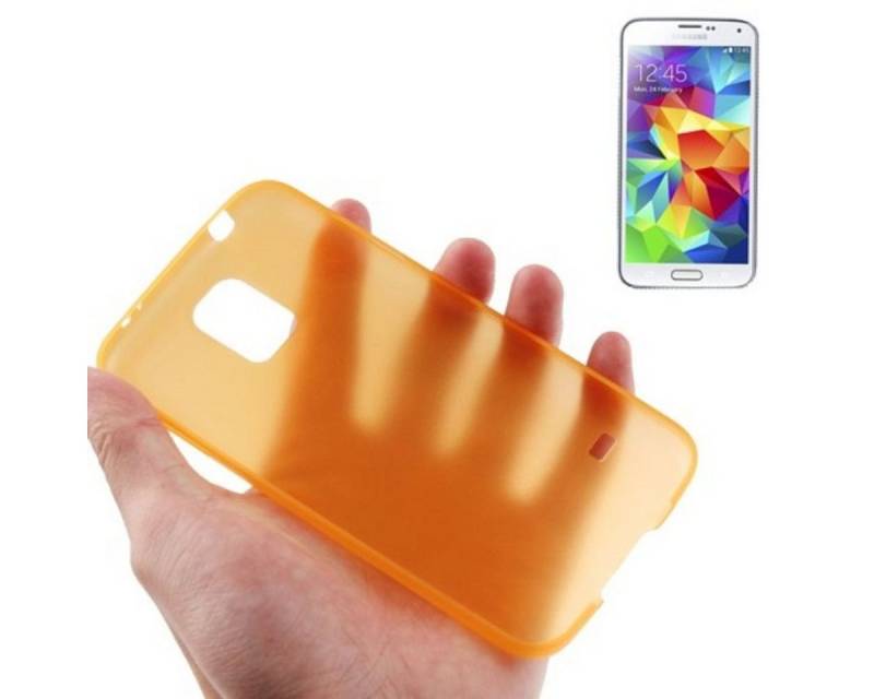 König Design Handyhülle Samsung Galaxy S5 / S5 Neo, Samsung Galaxy S5 / S5 Neo Handyhülle Backcover Orange von König Design