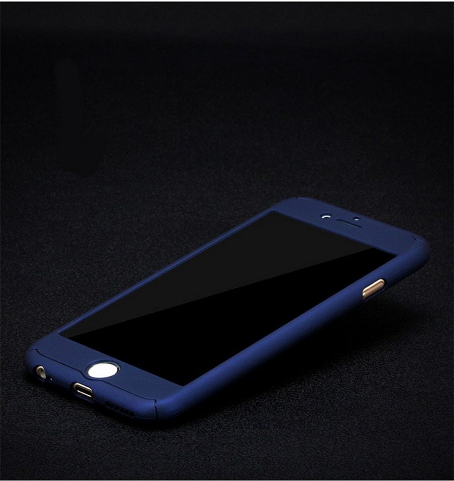König Design Handyhülle Samsung Galaxy S6, Samsung Galaxy S6 Handyhülle 360 Grad Schutz Full Cover Blau von König Design