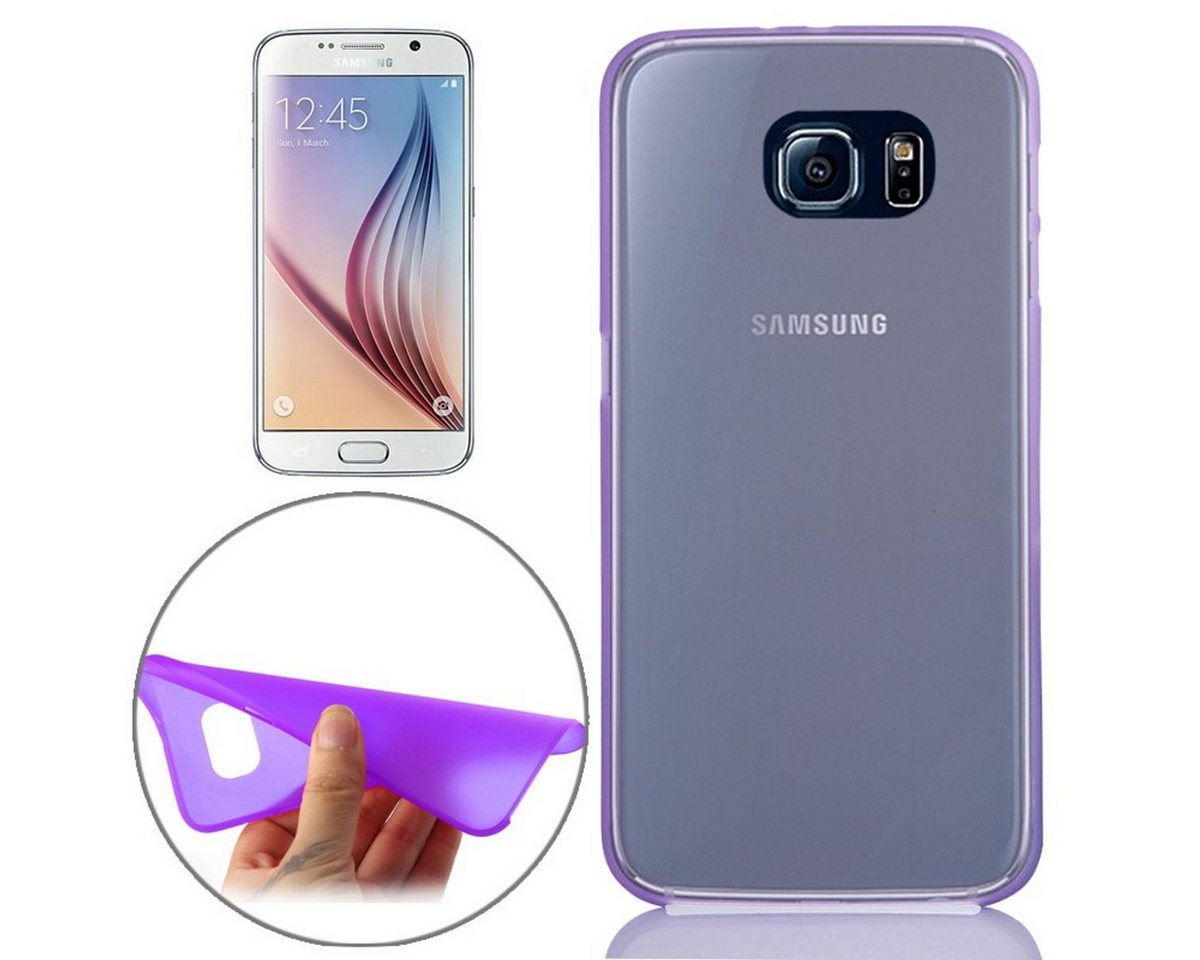 König Design Handyhülle Samsung Galaxy S6, Samsung Galaxy S6 Handyhülle Backcover Violett von König Design