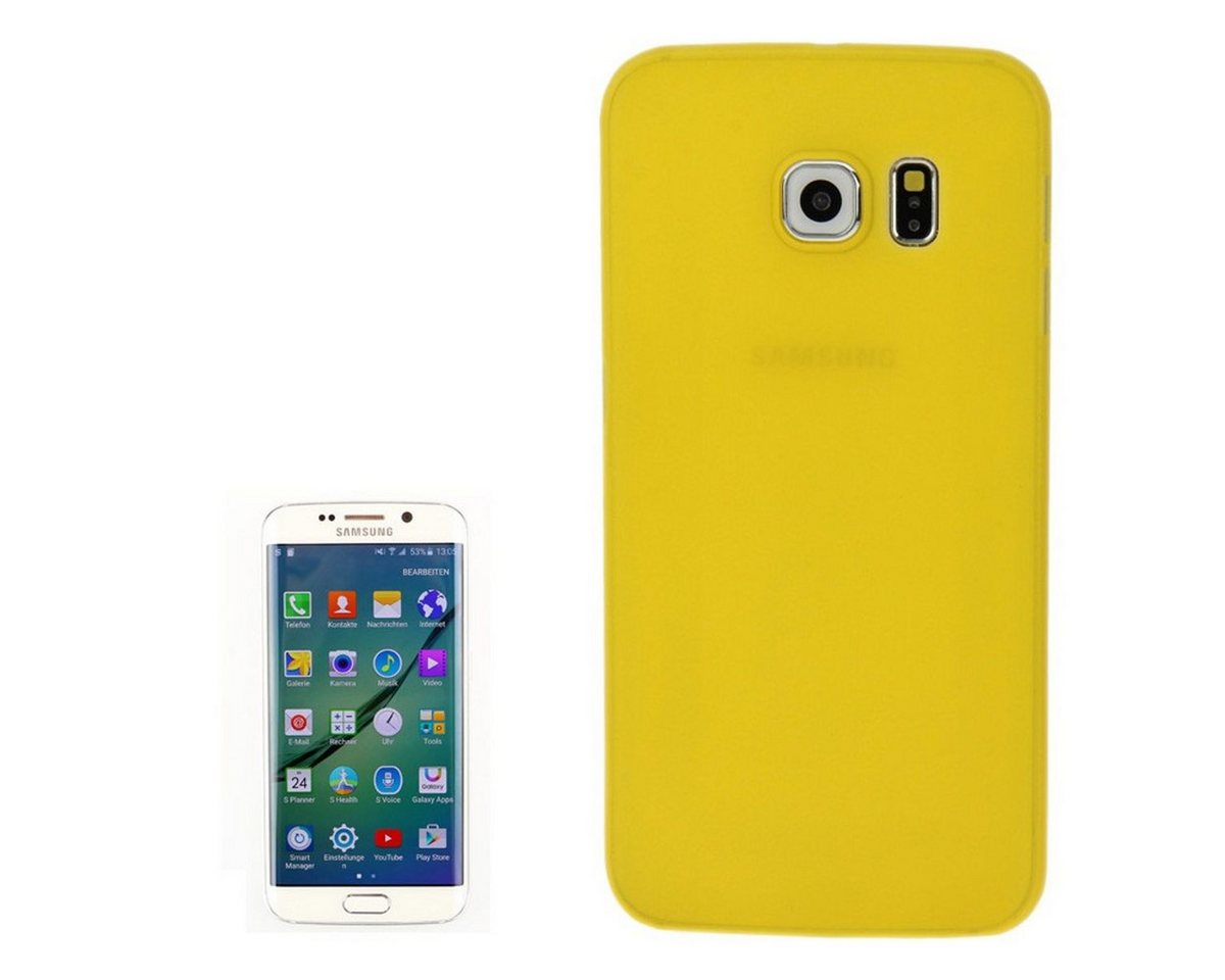 König Design Handyhülle Samsung Galaxy S6 Edge, Samsung Galaxy S6 Edge Handyhülle Backcover Gelb von König Design