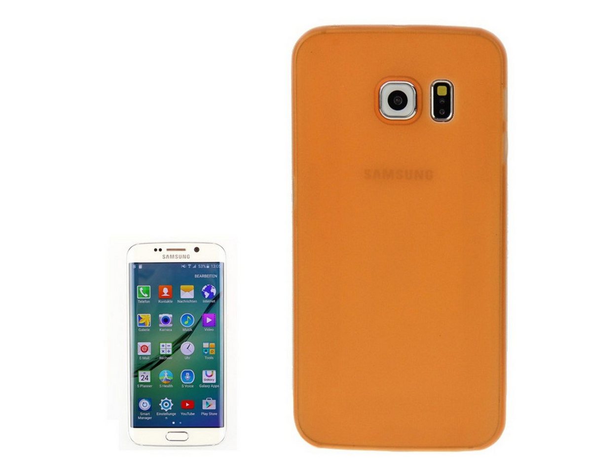 König Design Handyhülle Samsung Galaxy S6 Edge, Samsung Galaxy S6 Edge Handyhülle Backcover Orange von König Design
