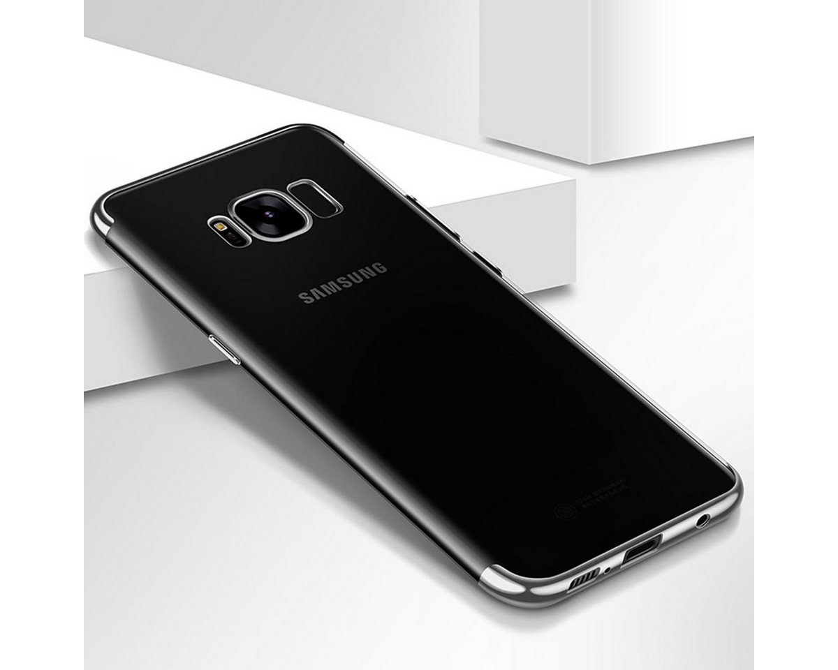 König Design Handyhülle Samsung Galaxy S6 Edge, Samsung Galaxy S6 Edge Handyhülle Backcover Silber von König Design