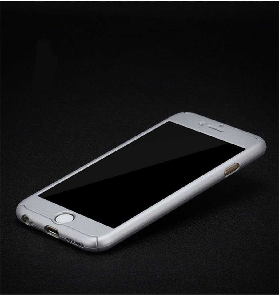 König Design Handyhülle Samsung Galaxy S7, Samsung Galaxy S7 Handyhülle 360 Grad Schutz Full Cover Silber von König Design
