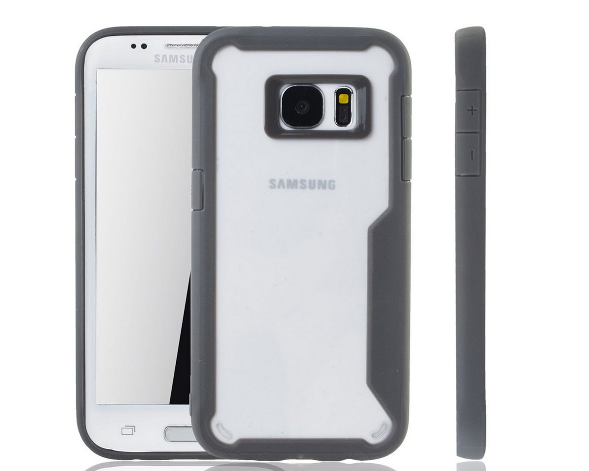 König Design Handyhülle Samsung Galaxy S7 Edge, Samsung Galaxy S7 Edge Handyhülle Backcover Grau von König Design