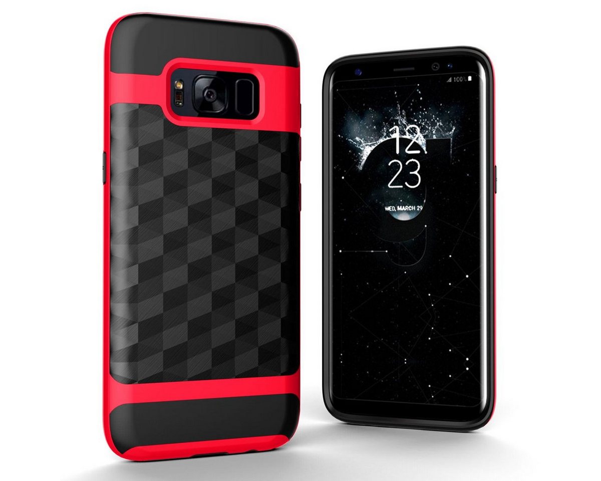König Design Handyhülle Samsung Galaxy S8 Plus, Samsung Galaxy S8 Plus Handyhülle Backcover Rot von König Design