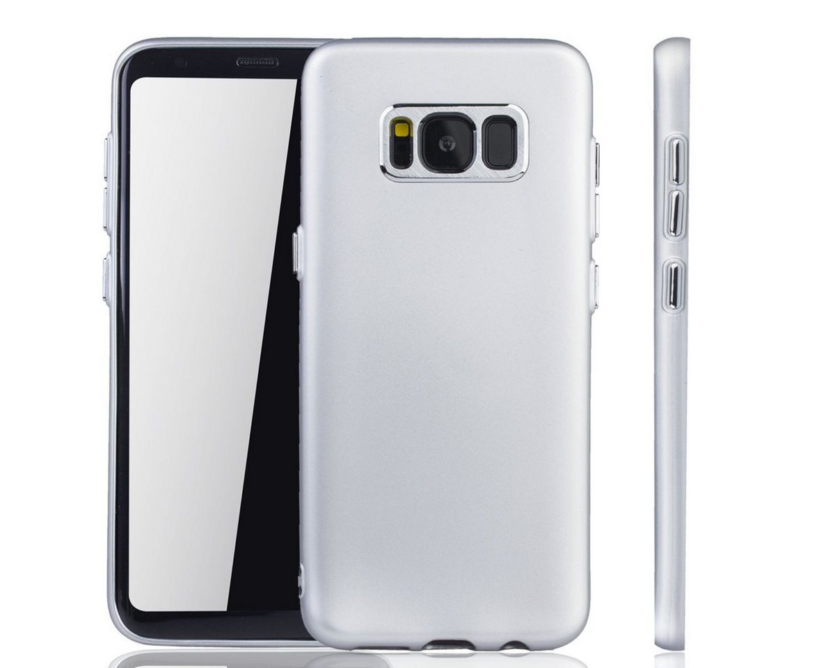 König Design Handyhülle Samsung Galaxy S8 Plus, Samsung Galaxy S8 Plus Handyhülle Backcover Silber von König Design