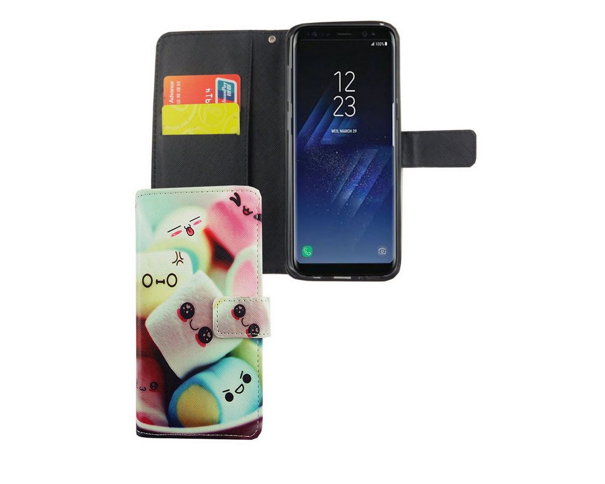 König Design Handyhülle Samsung Galaxy S8 Plus, Samsung Galaxy S8 Plus Handyhülle Bookcover Mehrfarbig von König Design