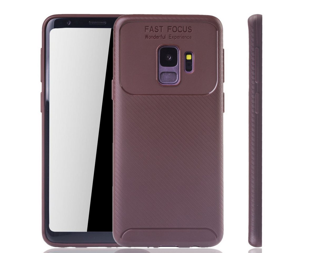 König Design Handyhülle Samsung Galaxy S9, Samsung Galaxy S9 Handyhülle Backcover Braun von König Design