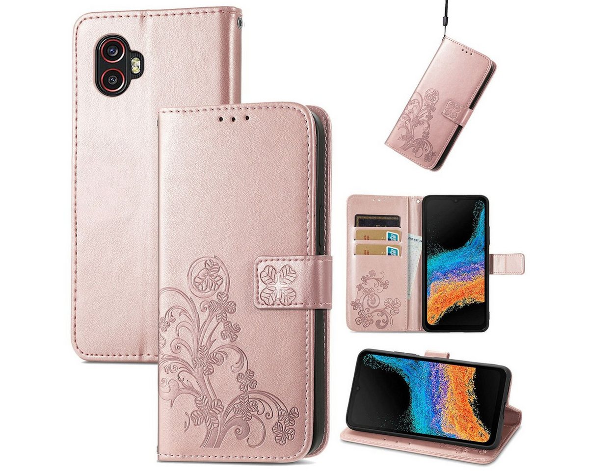 König Design Handyhülle Samsung Galaxy Xcover 6 Pro, Schutzhülle Schutztasche Case Cover Etuis Wallet Klapptasche Bookstyle von König Design
