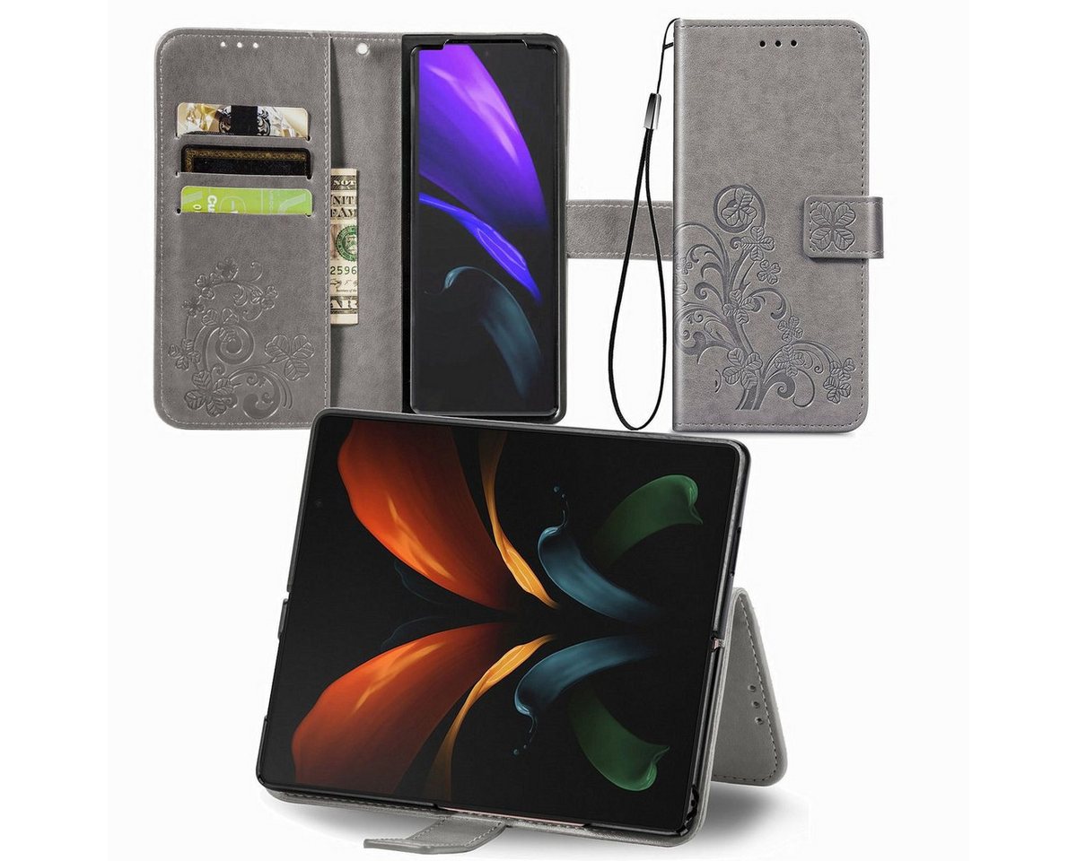 König Design Handyhülle Samsung Galaxy Z Fold3 5G, Schutzhülle Schutztasche Case Cover Etuis Wallet Klapptasche Bookstyle von König Design