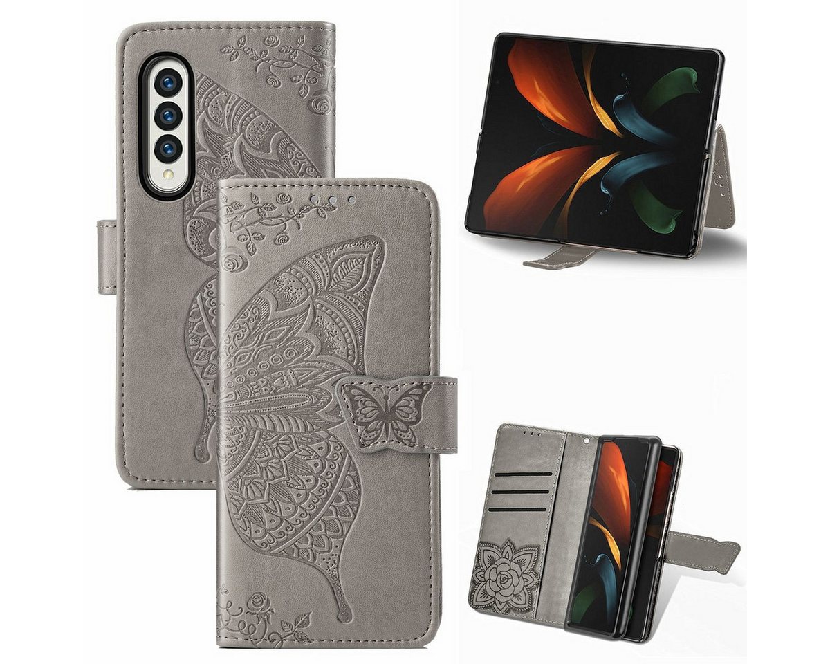 König Design Handyhülle Samsung Galaxy Z Fold3 5G, Schutzhülle Schutztasche Case Cover Etuis Wallet Klapptasche Bookstyle von König Design