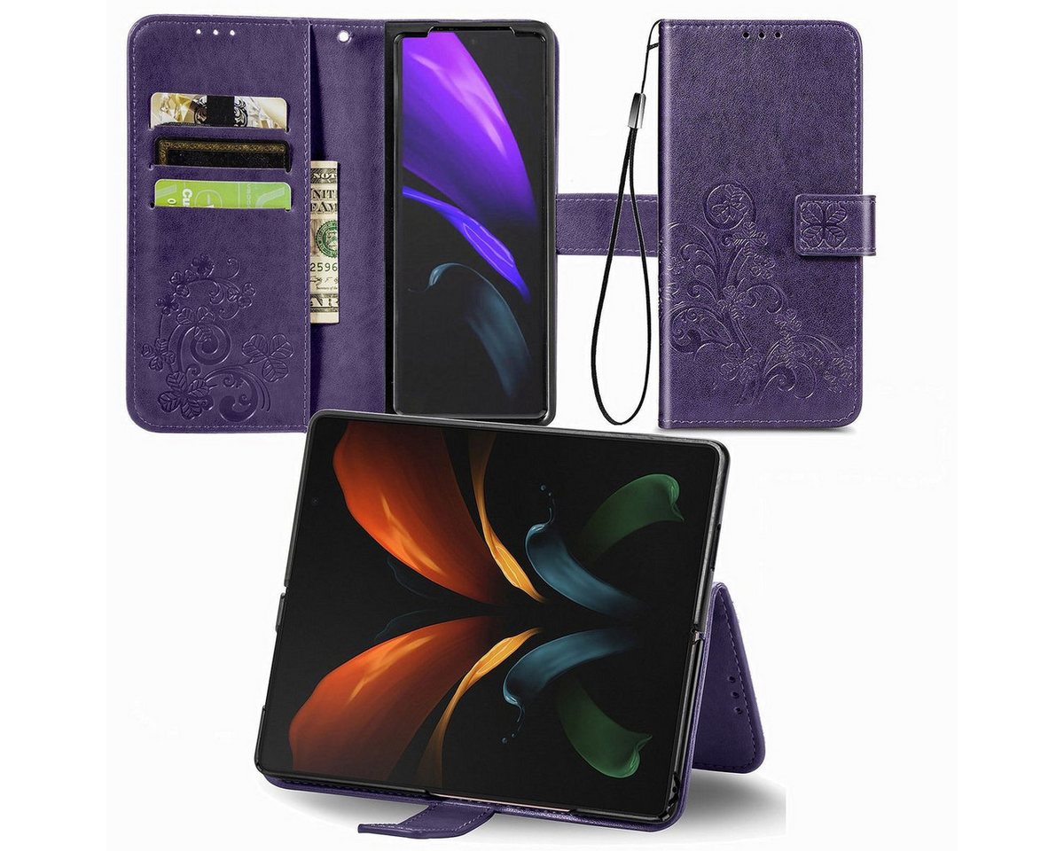 König Design Handyhülle Samsung Galaxy Z Fold3 5G, Schutzhülle Schutztasche Case Cover Etuis Wallet Klapptasche Bookstyle von König Design