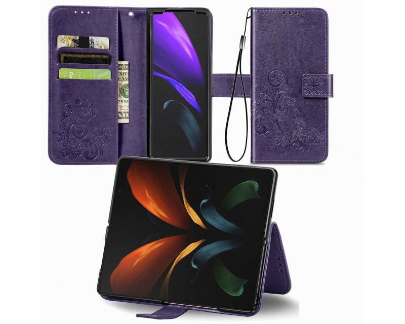 König Design Handyhülle Samsung Galaxy Z Fold3 5G, Schutzhülle Schutztasche Case Cover Etuis Wallet Klapptasche Bookstyle von König Design