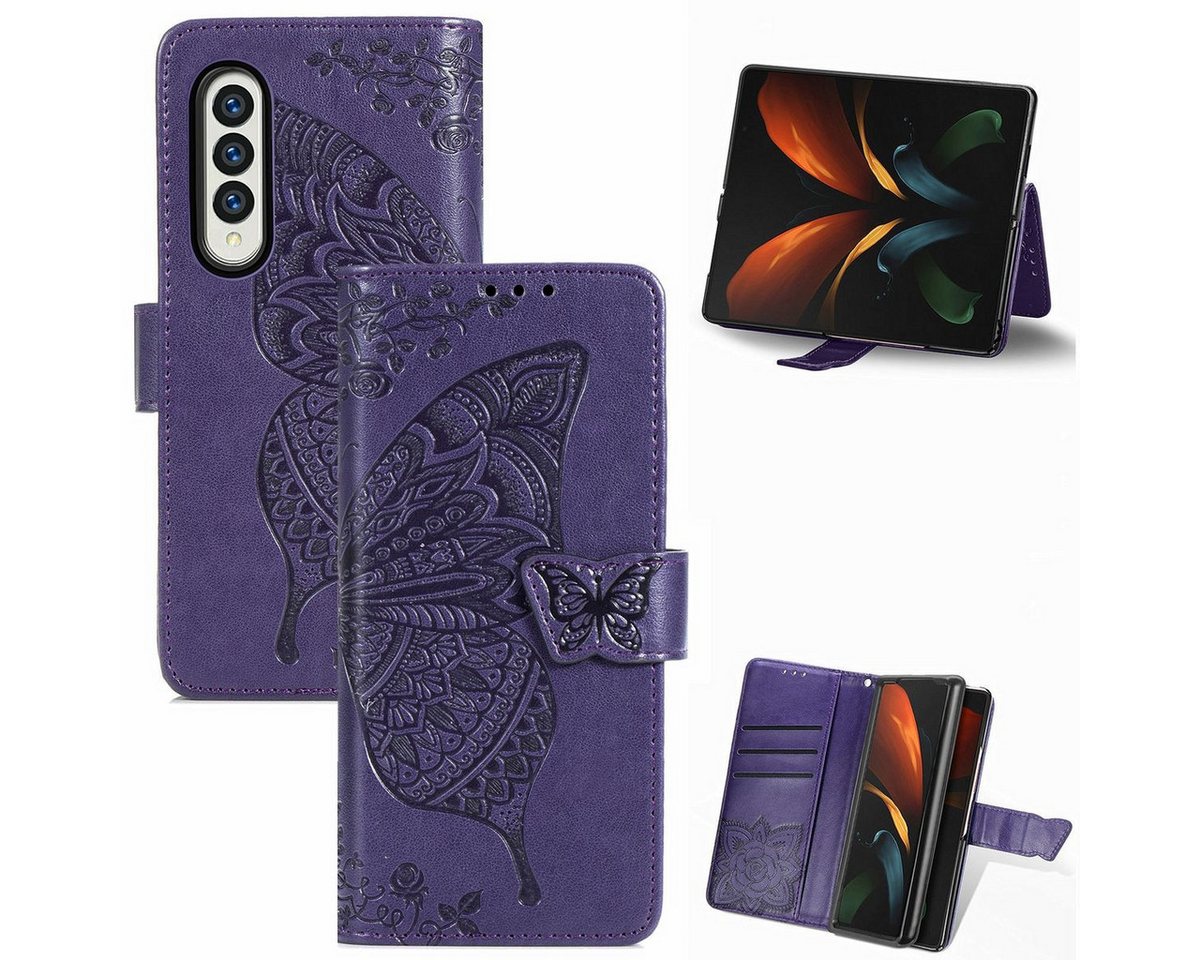 König Design Handyhülle Samsung Galaxy Z Fold3 5G, Schutzhülle Schutztasche Case Cover Etuis Wallet Klapptasche Bookstyle König Design Handyhülle Samsung Galaxy Z Fold3 5G, Schutzhülle Schutztasche Case Cover Etuis Wallet Klapptasche Bookstyle von König Design