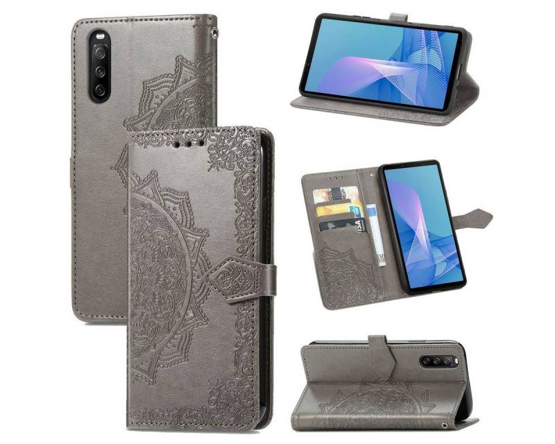 König Design Handyhülle Sony Xperia 10 III, Schutzhülle Schutztasche Case Cover Etuis Wallet Klapptasche Bookstyle von König Design