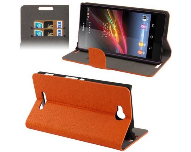 König Design Handyhülle Sony Xperia C S39h, Sony Xperia C S39h Handyhülle Backcover Orange von König Design