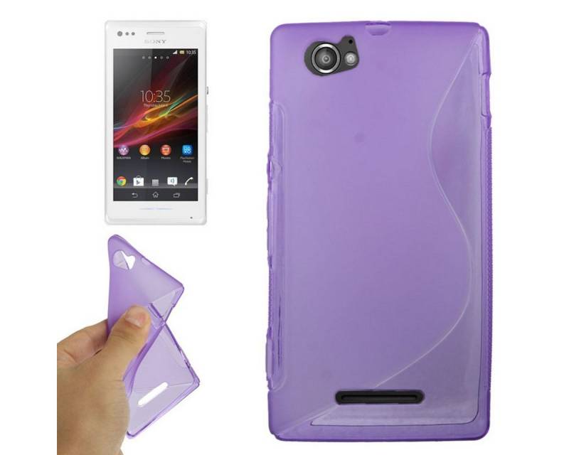 König Design Handyhülle Sony Xperia M, Sony Xperia M Handyhülle Backcover Violett von König Design
