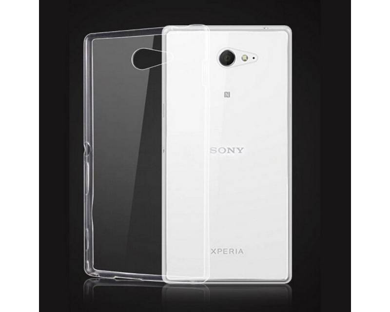 König Design Handyhülle Sony Xperia M2, Sony Xperia M2 Handyhülle Ultra Dünn Bumper Backcover Transparent von König Design