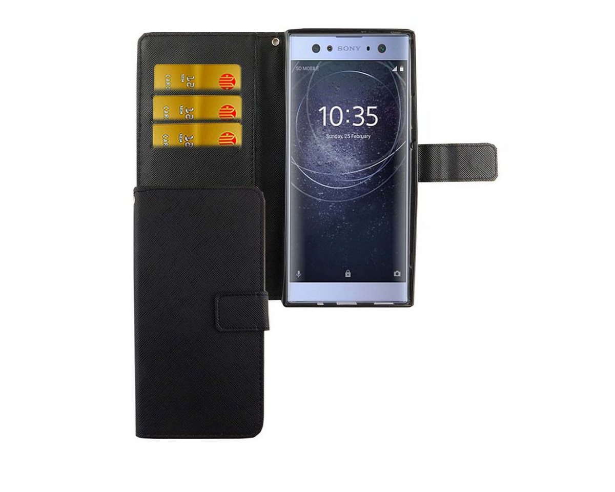 König Design Handyhülle Sony Xperia XA2 Ultra, Sony Xperia XA2 Ultra Handyhülle Bookcover Schwarz König Design Handyhülle Sony Xperia XA2 Ultra, Sony Xperia XA2 Ultra Handyhülle Bookcover Schwarz von König Design
