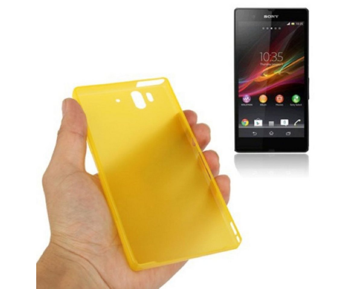 König Design Handyhülle Sony Xperia Z, Sony Xperia Z Handyhülle Backcover Gelb von König Design