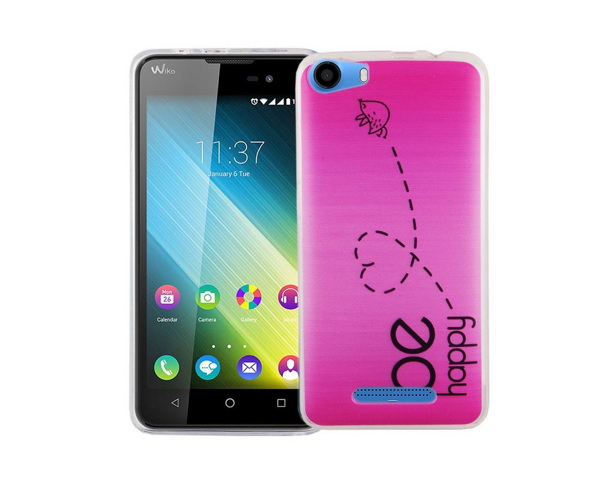 König Design Handyhülle Wiko Lenny 2, Wiko Lenny 2 Handyhülle Bumper Backcover Rosa von König Design