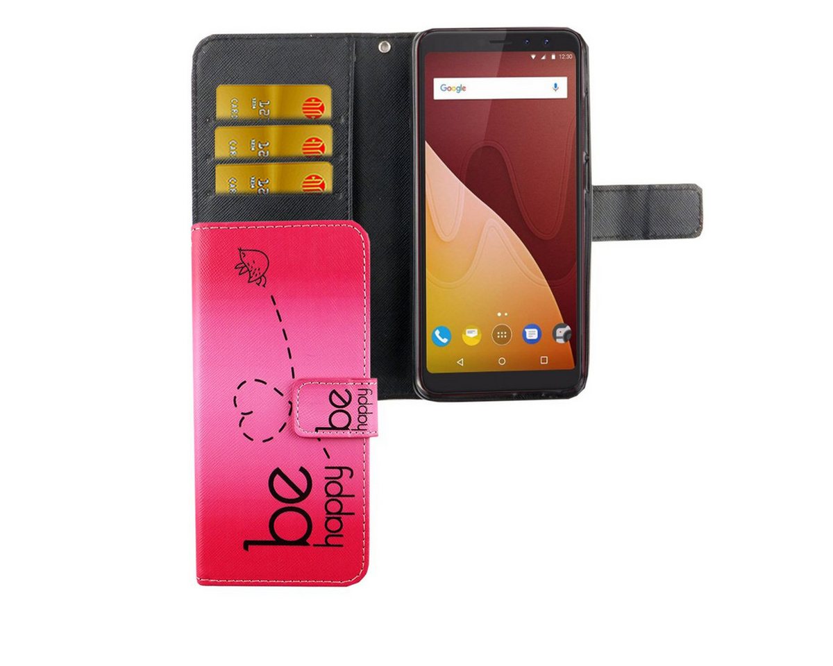König Design Handyhülle Wiko View, Wiko View Handyhülle Bookcover Rosa König Design Handyhülle Wiko View, Wiko View Handyhülle Bookcover Rosa von König Design