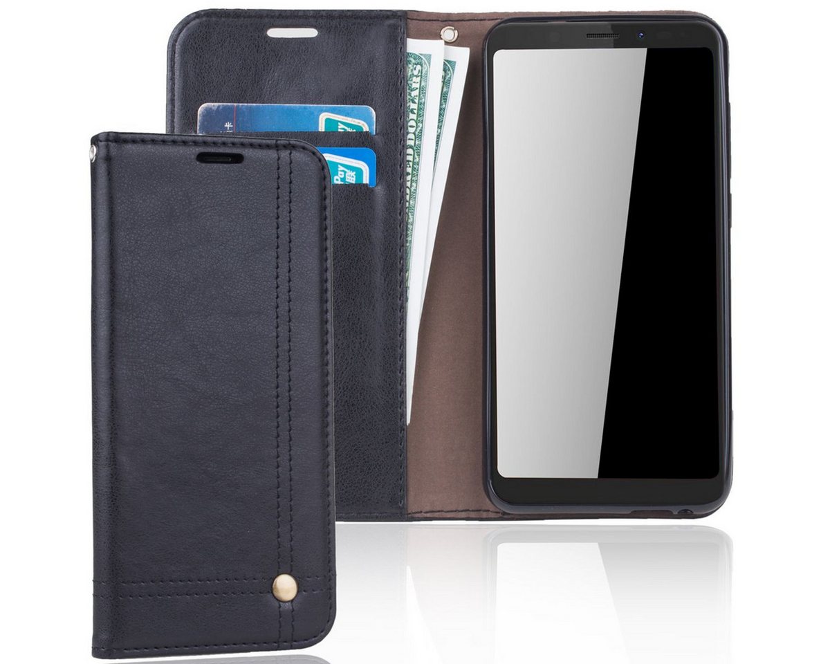 König Design Handyhülle Wiko View, Wiko View Handyhülle Bookcover Schwarz König Design Handyhülle Wiko View, Wiko View Handyhülle Bookcover Schwarz von König Design