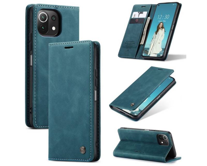 König Design Handyhülle Xiaomi Mi 11 Lite, Schutzhülle Schutztasche Case Cover Etuis Wallet Klapptasche Bookstyle von König Design