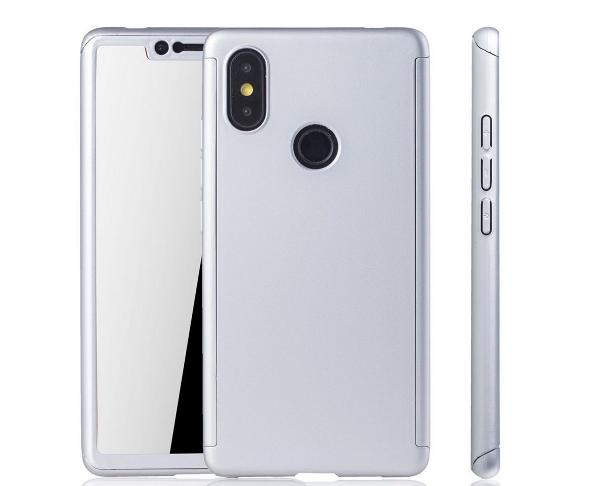 König Design Handyhülle Xiaomi Mi 8 SE, Xiaomi Mi 8 SE Handyhülle 360 Grad Schutz Full Cover Silber von König Design