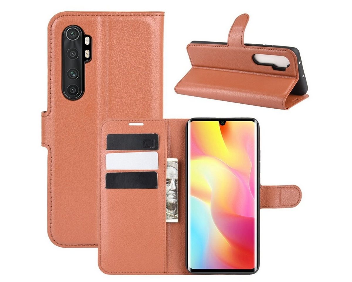 König Design Handyhülle Xiaomi Mi Note 10 Lite, Schutzhülle Schutztasche Case Cover Etuis Wallet Klapptasche Bookstyle von König Design