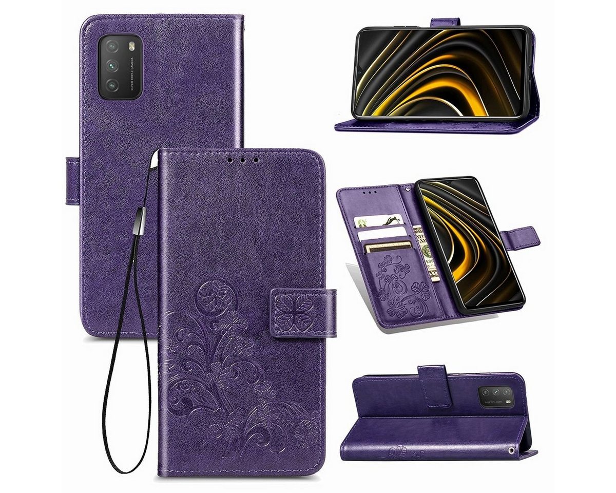 König Design Handyhülle Xiaomi Poco M3, Schutzhülle Schutztasche Case Cover Etuis Wallet Klapptasche Bookstyle von König Design