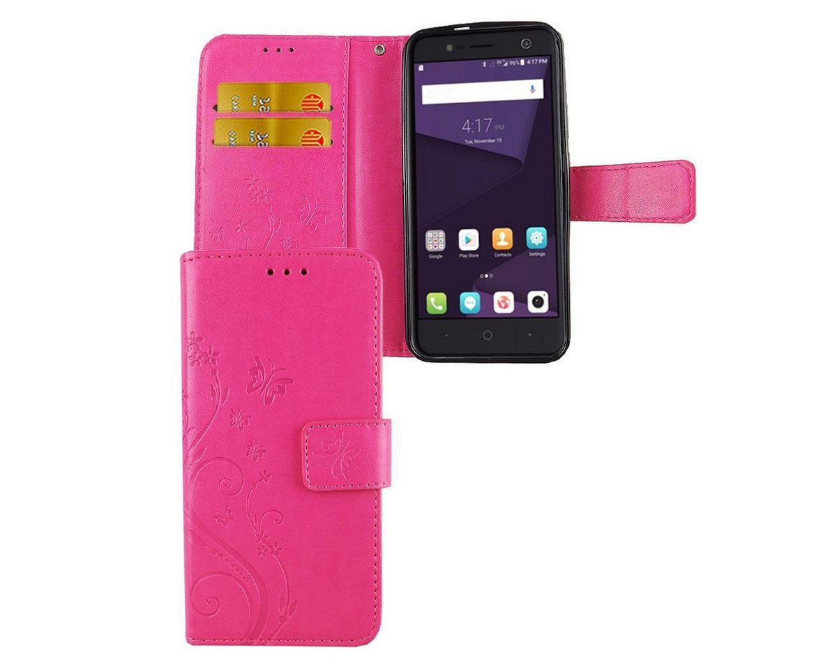 König Design Handyhülle ZTE Blade V8 Lite, ZTE Blade V8 Lite Handyhülle Bookcover Rosa von König Design