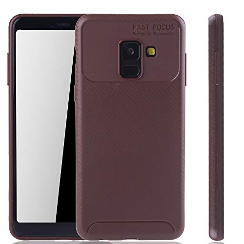 König Design Handyhülle geeignet für Samsung Galaxy A8 2018 Bumper Case Hülle aus TPU Silikon | Sturzsichere Back-Cover Handyhülle in Braun | Im Carbon Look König Design Handyhülle geeignet für Samsung Galaxy A8 2018 Bumper Case Hülle aus TPU Silikon | Sturzsichere Back-Cover Handyhülle in Braun | Im Carbon Look von König Design