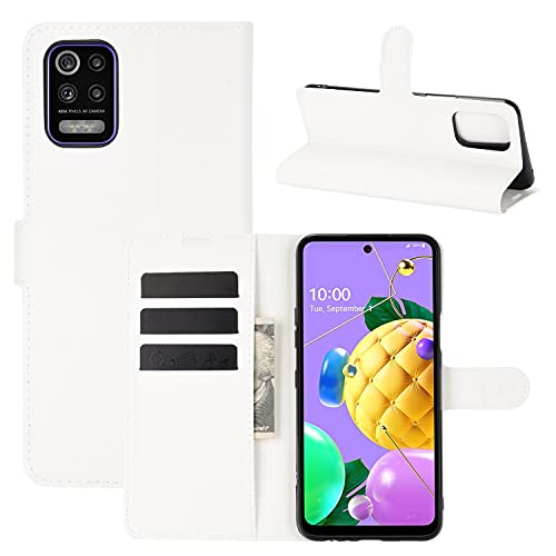 König Design Handyhülle kompatibel für LG K52 Schutztasche Case Cover Klapptasche Weiß König Design Handyhülle kompatibel für LG K52 Schutztasche Case Cover Klapptasche Weiß von König Design