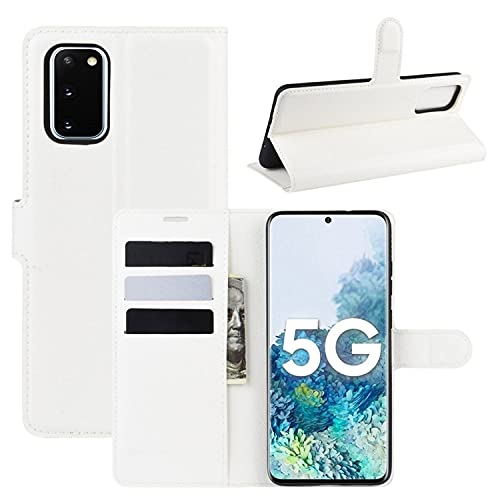König Design Handyhülle kompatibel für Samsung Galaxy S20 FE Schutztasche Case Cover Klapptasche Weiß von König Design