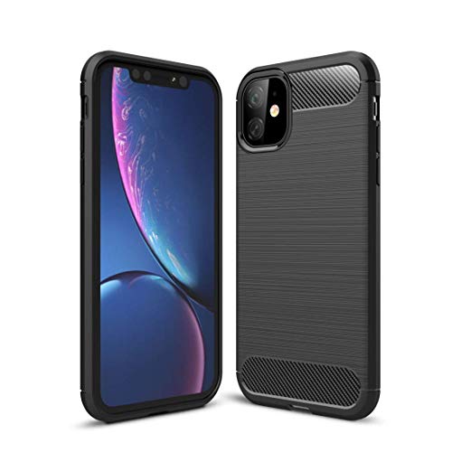 König Design Handyhülle kompatibel mit Apple iPhone 11 Pro Max Silikon Case Hülle Sturzsichere Back-Cover Handyhülle - Carbon - Grau von König Design