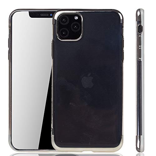 König Design Handyhülle kompatibel mit Apple iPhone 11 Pro Max Silikon Case Hülle Sturzsichere Back-Cover Handyhülle - Transparent - Silber von König Design