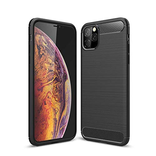 König Design Handyhülle kompatibel mit Apple iPhone 11 Silikon Case Hülle Sturzsichere Back-Cover Handyhülle - Carbon - Grau von König Design