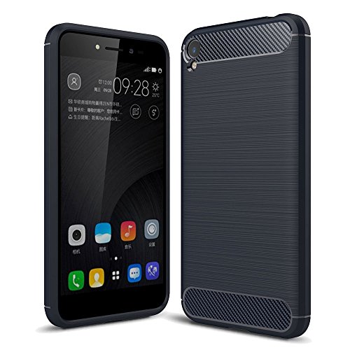 König Design Handyhülle kompatibel mit Asus Zenfone Live ZB501KL Silikon Case Hülle Sturzsichere Back-Cover Handyhülle - Carbon - Blau von König Design