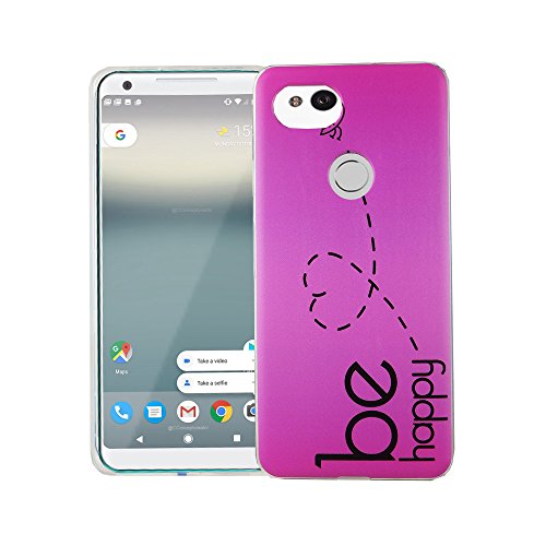 König Design Handyhülle kompatibel mit Google Pixel 2 XL Silikon Case Hülle Sturzsichere Back-Cover Handyhülle - Be Happy Design Pink König Design Handyhülle kompatibel mit Google Pixel 2 XL Silikon Case Hülle Sturzsichere Back-Cover Handyhülle - Be Happy Design Pink von König Design