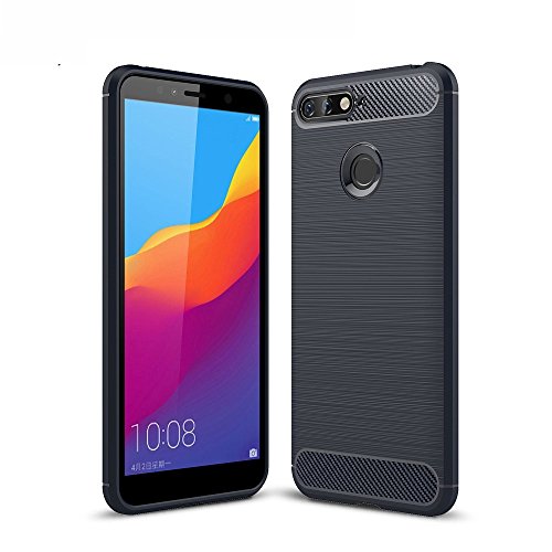 König Design Handyhülle kompatibel mit Huawei Honor 7A Silikon Case Hülle Sturzsichere Back-Cover Handyhülle - Carbon - Blau König Design Handyhülle kompatibel mit Huawei Honor 7A Silikon Case Hülle Sturzsichere Back-Cover Handyhülle - Carbon - Blau von König Design