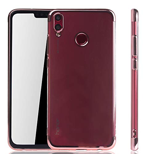 König Design Handyhülle kompatibel mit Huawei Honor 8X Silikon Case Hülle Sturzsichere Back-Cover Handyhülle - Transparent - Rose Pink von König Design