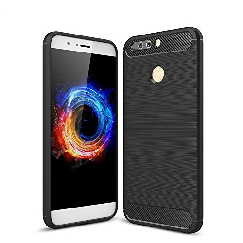 König Design Handyhülle kompatibel mit Huawei Honor Note 8 Pro Silikon Case Hülle Sturzsichere Back-Cover Handyhülle - Carbon - Schwarz von König Design