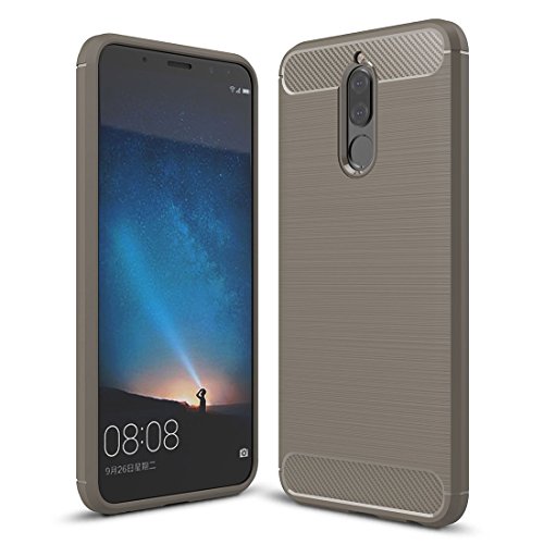 König Design Handyhülle kompatibel mit Huawei Mate 10 Lite Silikon Case Hülle Sturzsichere Back-Cover Handyhülle - Carbon - Grau von König Design